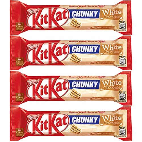 Kit Kat Chunky White Chocolate Bar, 40 g, 4 Pack - Share the sweetness with Kit Kat Chunky White Chocolate Bar, 40g, pack of 4.