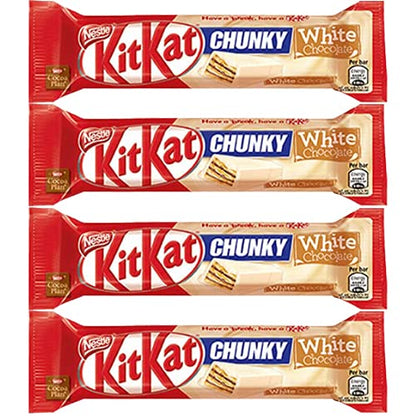 Kit Kat Chunky White Chocolate Bar, 40 g, 4 Pack - Share the sweetness with Kit Kat Chunky White Chocolate Bar, 40g, pack of 4.