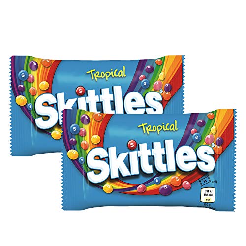 Skittles Tropical Flavour Candy Pack of 2, x 45 g