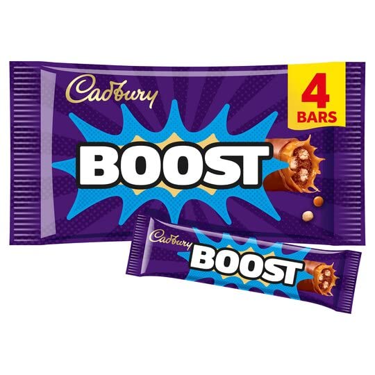 Cadbury Boost 4 Bars Milk Chocolate With Caramel & Biscuit 126g (Imported) - Boost your day