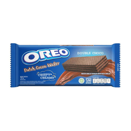 Oreo Crispy & Creamy Double Choco Dutch Cocoa Wafer, Bule & Brown, Small - 140 Gm - "Double chocolate delight!"