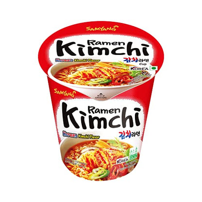 Sam Yang Kimchi Hot Chicken Flavour Raman Cup Noodles, 70mg*1 Pack (Pack of 1) (Imported)