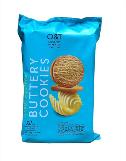 O&T Gourmet Treats Butter Cookies 105g - "Buttery goodness!"