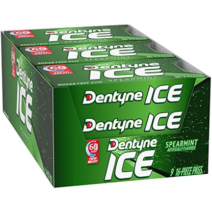 Dentyne Ice Spearmint 16-Count (Pack of 9) - Spearmint sensation!