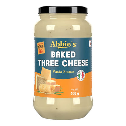 Abbie's Baked White Three Cheese Pasta Sauce, 400g - Creamy, Cheesy Delight!