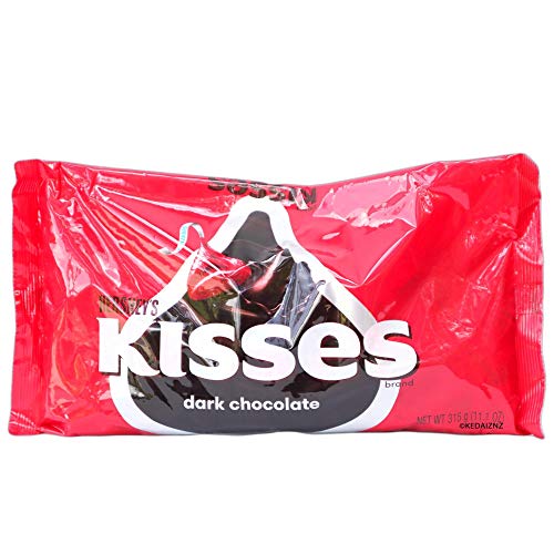 Hershey's Kisses Dark Chocolate (315g) - Rich dark chocolate Kisses, 315g bag.