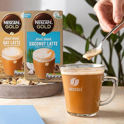 Nescafe Gold Oat Latte Coffee Box ( 6 X 16g ), 96g - "Gold Oat Latte - Creamy Oat Delight in Every Cup!"