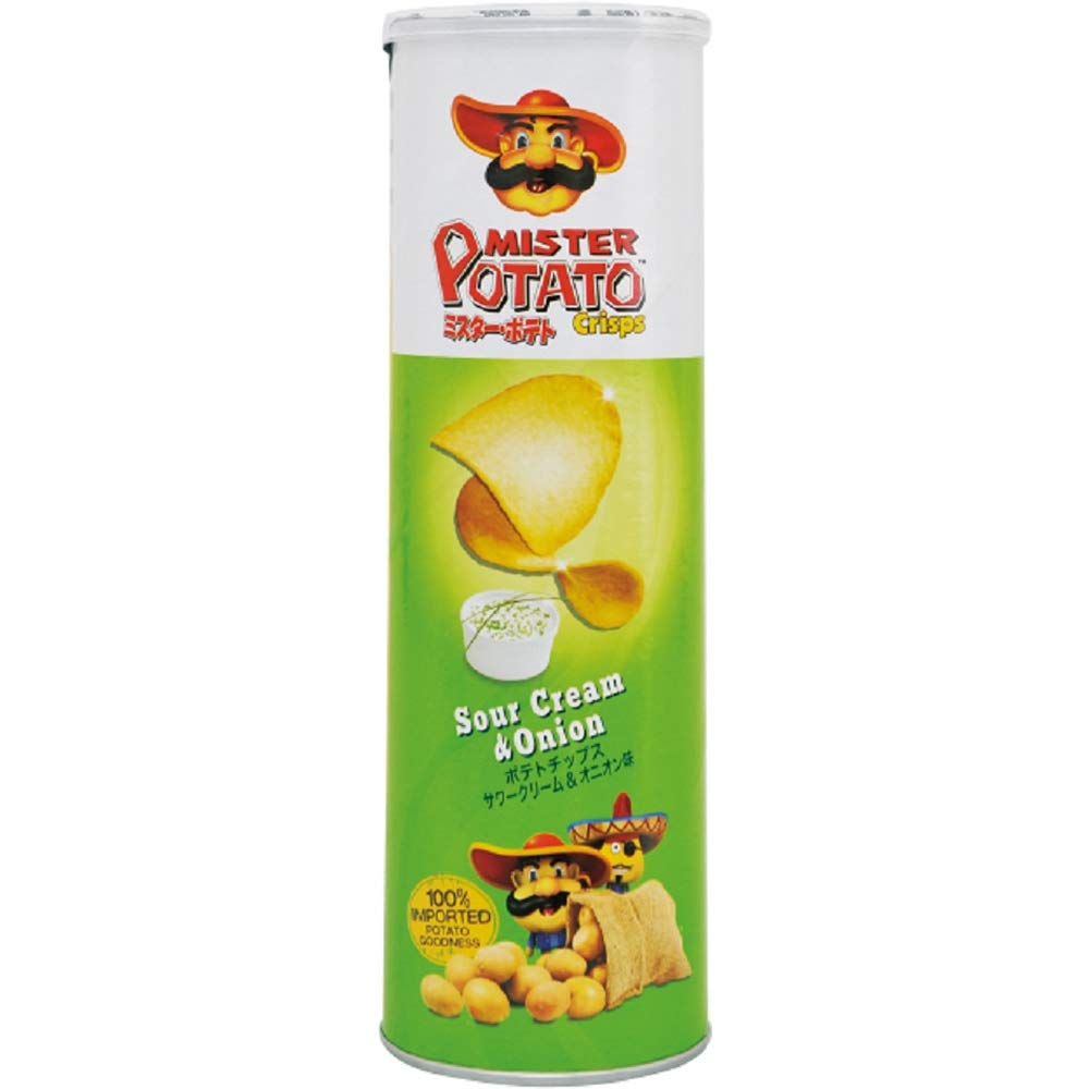 Mister Potato Crisps, Sour Cream and Onion, 130g - "Sour Cream Crunch!"