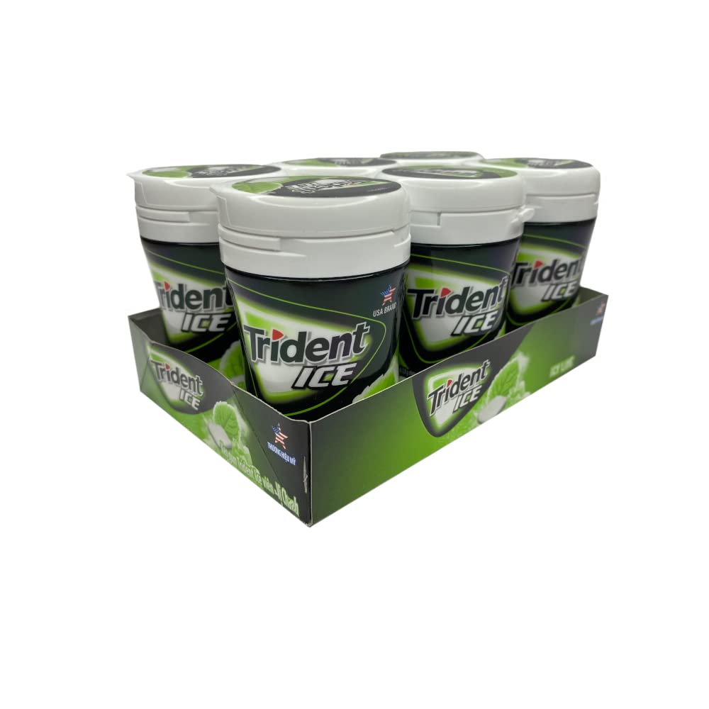 Trident Ice Lime Flavor Chewing Gum, 1.9 oz ℮ 56 g, 6 Pack