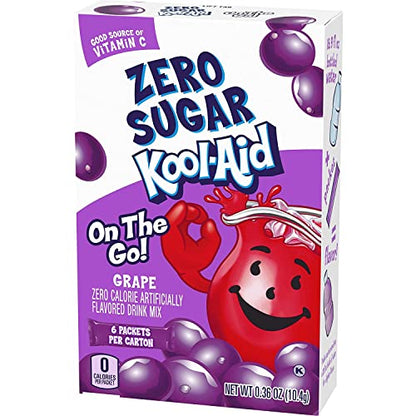 Kool-Aid Zero Sugar On The Go Grape Flavored Drink Mix, 10.4g - "Grape On-The-Go!"