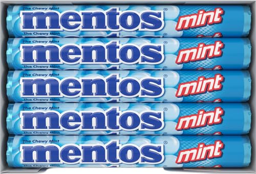 Mentos The Chewy Mint Candy - Mint Flavor 1.32oz Rolls - 15 Rolls - "Minty Chewy Fun!"