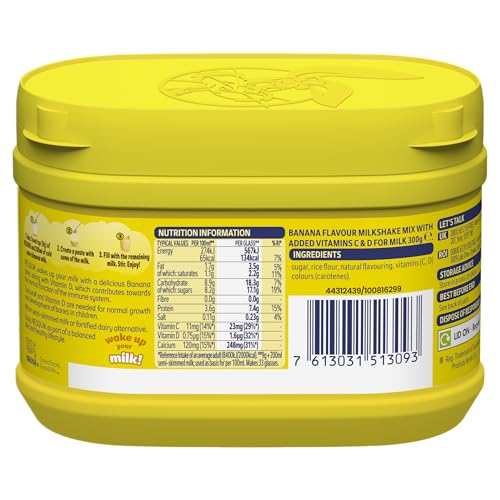 Nestle Nesquik Banana Flavour Milkshake Mix, 300 g - "Nesquik Banana - 300g of Banana Flavored Milkshake Mix!"