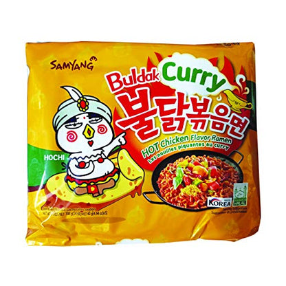 Samyang Hot Chicken Remen Buldak Curry Noodle, 140g(Pack of 5)