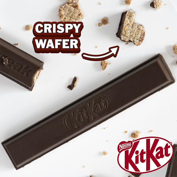 Kitkat 2 Finger Dark Chocolate Biscuit Bar, 186.3 g - Enjoy the rich taste of dark chocolate in Kitkat 2 Finger Dark Chocolate Biscuit Bar, 186.3 g.