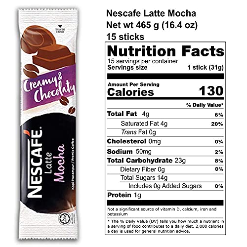 Nescafe Creamy & Chocolaty, Latte Mocha, Coffee, 465 g - "Creamy Chocolaty Mocha Magic!"