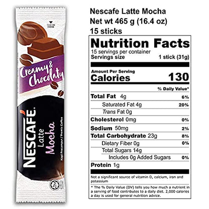 Nescafe Creamy & Chocolaty, Latte Mocha, Coffee, 465 g - "Creamy Chocolaty Mocha Magic!"