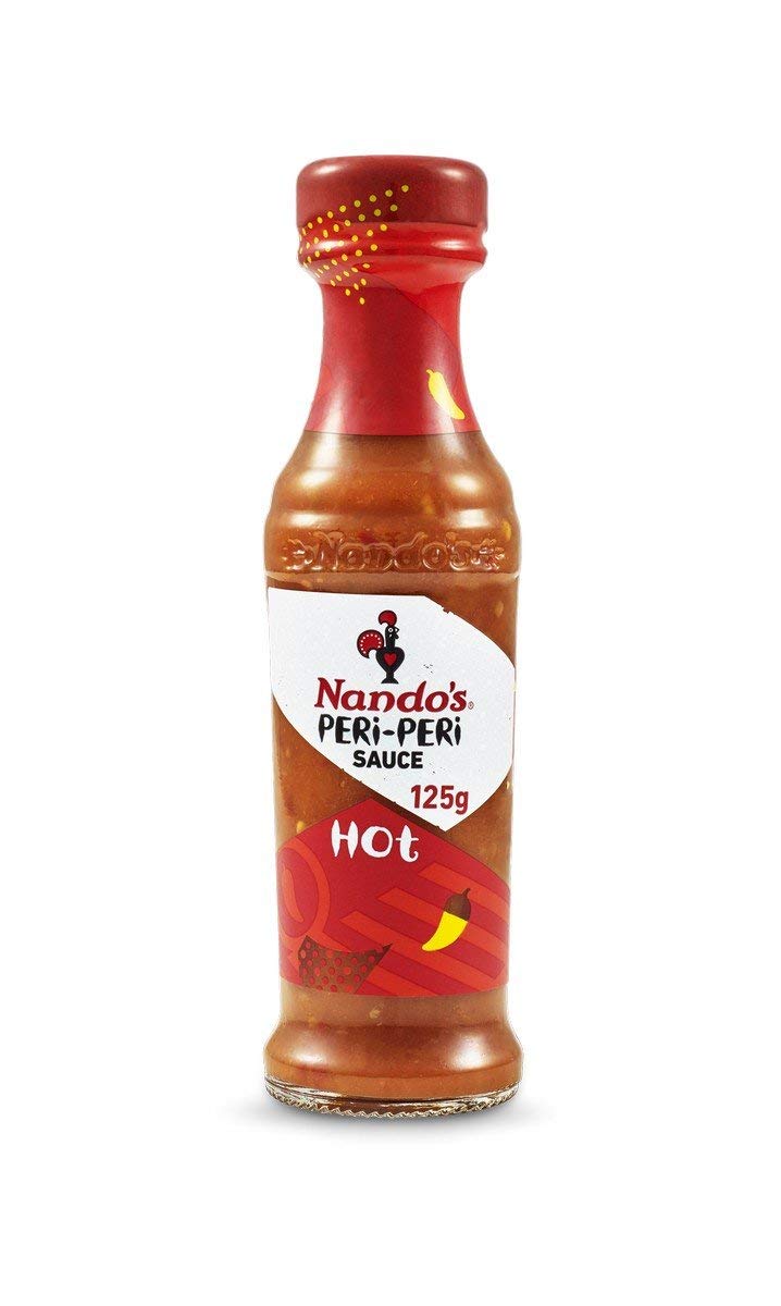 Nando's Peri Peri Chilli Sauce - Hot 125g Product of The Netherlands - "Hot Peri Peri Punch!"