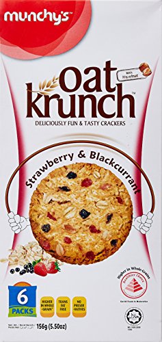 Munchy's Oat Krunch, Strawberry and Blackcurrant, 156g - "Berry Krunch Joy!"