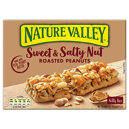 Nature Valley Sweet & Salty Nut Roasted Peanuts 4 Bars 120g - "Sweet & Salty Peanut Bliss!"