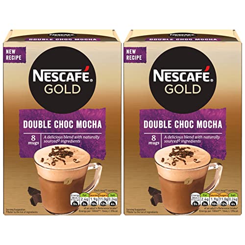 Nescafe Gold Double Choc Mocha Coffee Premix, 6.49 oz / 184 g, 2 Pack - "Double Choc Mocha Magic - Two Packs of Chocolatey Goodness!"