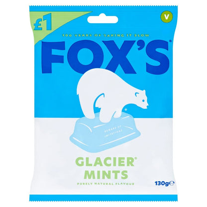 Fox's Glacier Mints Candy Purely Natural Flavour, 4.59 oz ℮ 130 g - Mints candy with natural flavor!