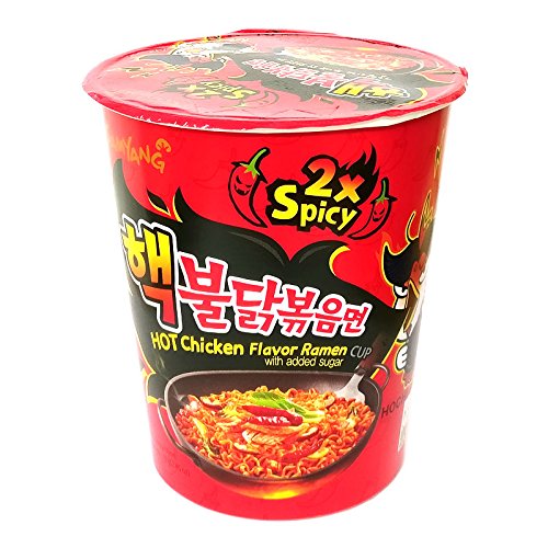 SAMYANG 2X Spicy Hot Chicken Flavour Ramen Cup, 6 X 70 G, 420 Grams