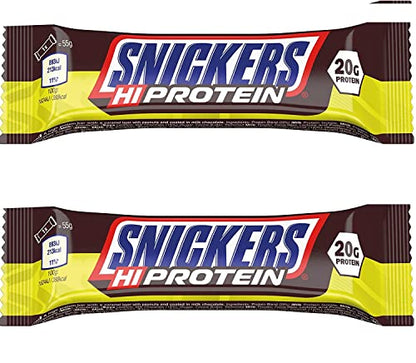 Snickers Hi Protein Bar With a Caramel Layer, Peanut and Coated In Milk Chocolate 55g Pack Of 2 (UK)