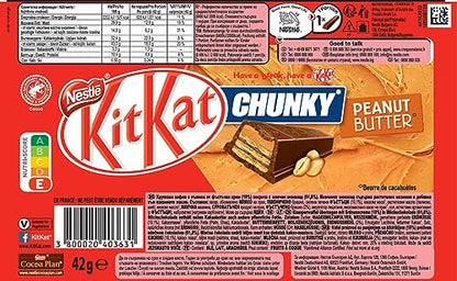 Nestle Kitkat Chunky Peanut Butter, 42g (Pack Of 3) - "KitKat Chunky Peanut Butter - Pack of 3, 42g Each of Nutty Goodness!"