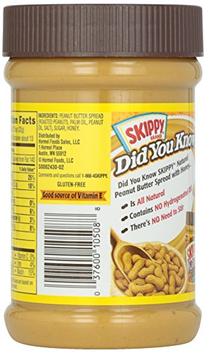 Skippy Peanut Butter Natural Honey, 425G