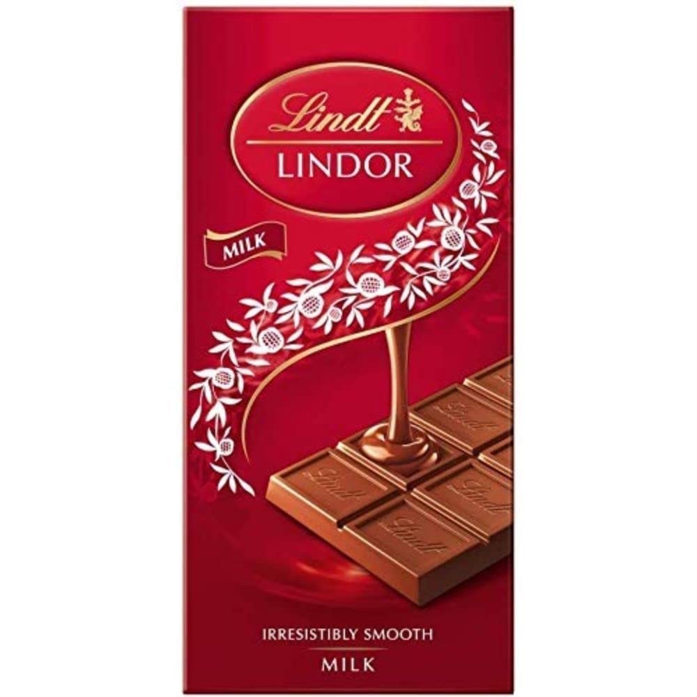 Lindt Lindor Milk Chocolate Bar -100 Gm - Pack Of 1