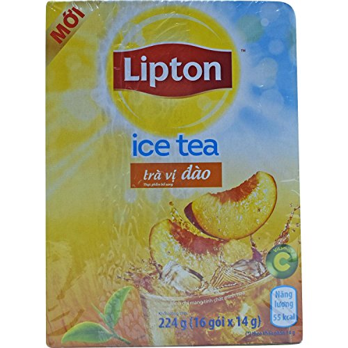 Lipton Ice Tea Peach Flavoured (16 Pk*14g), 224g - "Peach Tea Packs!"