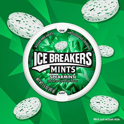 Ice Breakers Spearmint Sugar Free Mints, 42 g - Crisp spearmint flavor in sugar-free mints, 42g.