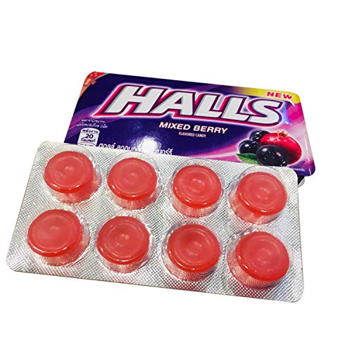 HALLS Mixed Berry Flavoured Candy - 18 Pack, 18 x 22.4 g - Delicious mixed berry flavor in a convenient bulk pack.