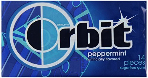 ORBIT Wrigleys Peppermint Sugar-free Chewing Gum (14 Sticks Per Pack X Pack of 4) - "Peppermint perfection!"