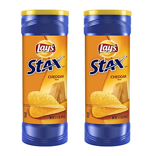 Lay's STAX Cheddar Cheese, 2 X 155.9g - "Double Cheddar Crunch!"