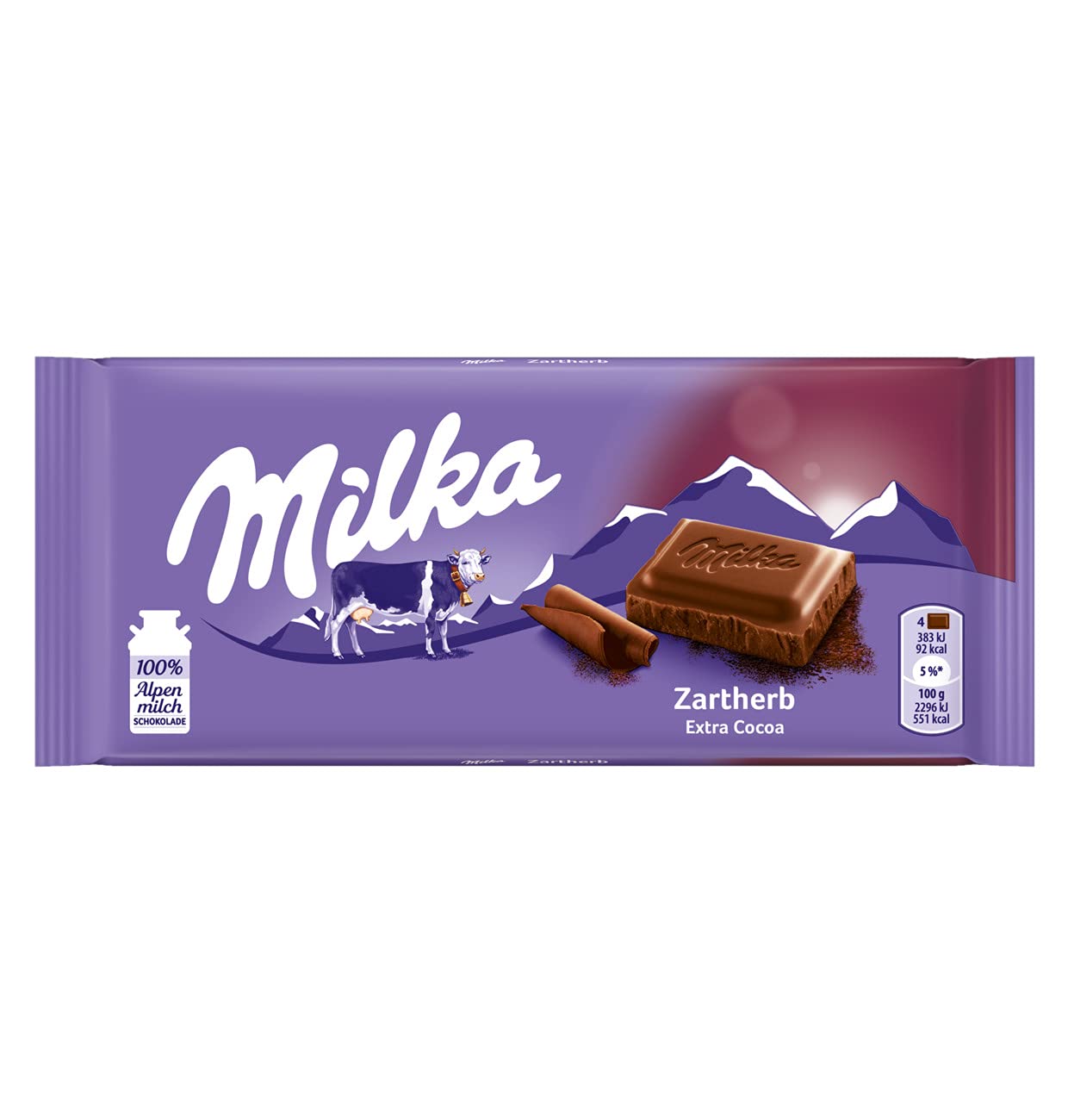 Milka Zartherb Fine Dark Chocolate Bar - 100g - "Fine Dark Bliss!"