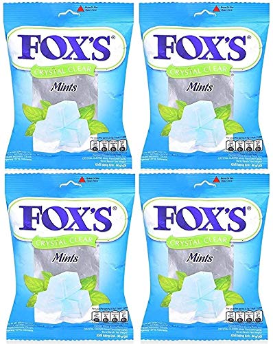 R G Enterprise Fox's Crystal Clear Mints 90 g Each - Pack of 4 - Crystal clear mints, pack of 4!