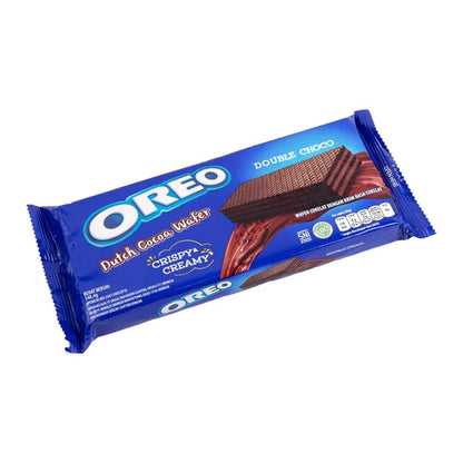 Oreo Crispy & Creamy Double Choco Dutch Cocoa Wafer, Bule & Brown, Small - 140 Gm - "Double chocolate delight!"