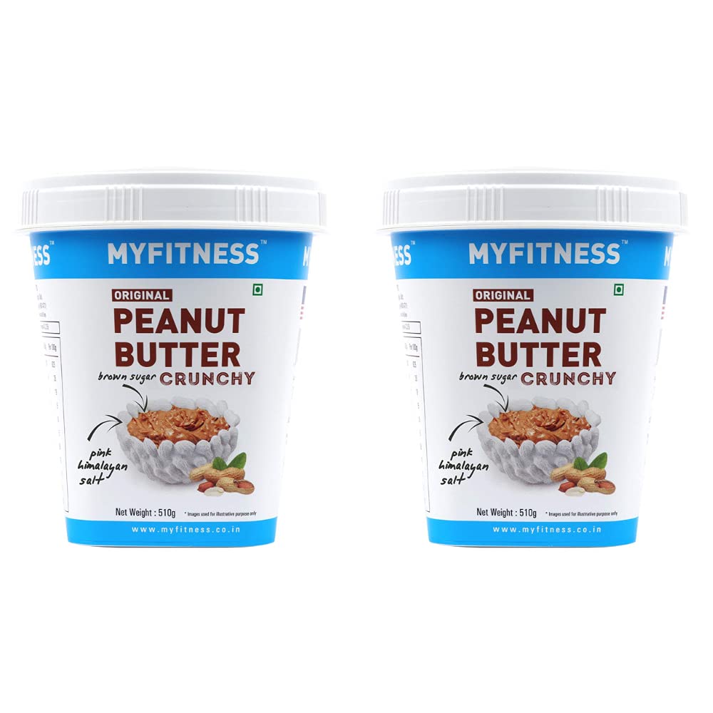 MYFITNESS Crunchy Peanut Butter 510g (Pack of 2) - "Crunchy PB Duo!"