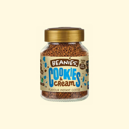 BEANIES | Flavour Instant Coffee | Double Chocolate 50g | Cookies & Cream 50g | Caramelised Biscuit 50g | low calorie | sugar free | Pack of 3 - Indulge your senses, guilt-free