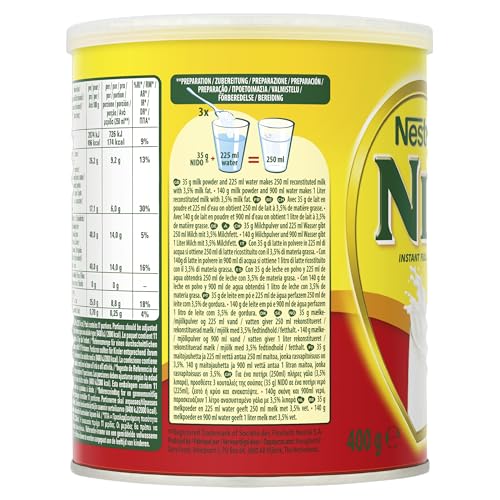 Nido Nestle Instant Milk Powder, 400 G, 14 Ounce - "Nido Instant Milk Powder - 400g of Instant Creamy Bliss!"