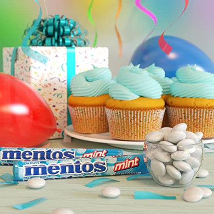 Mentos The Chewy Mint Candy - Mint Flavor 1.32oz Rolls - 15 Rolls - "Minty Chewy Fun!"