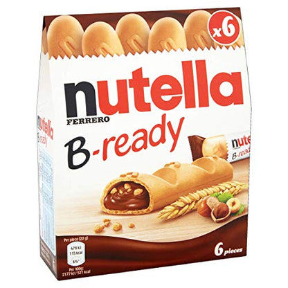 Nutella B-Ready Wafer, 6 X 22 Grams, 13.2 x 4.5 x 16.3 cm - Enjoy the perfect combination of Nutella and wafer in Nutella B-Ready, 6 X 22 Grams, 13.2 x 4.5 x 16.3 cm.