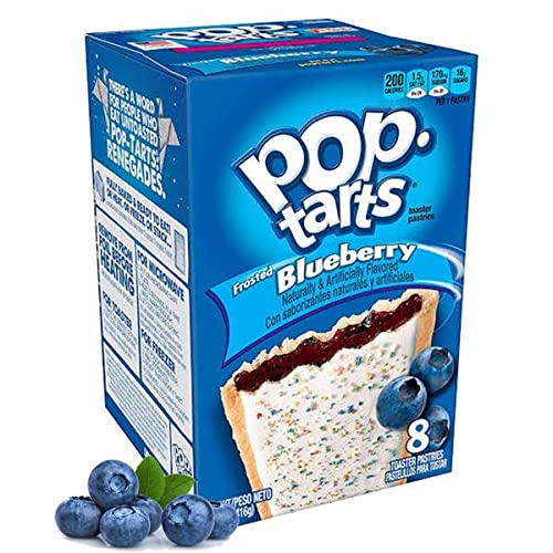 Pop Tarts Frosted Blueberry Pack of 2 Pouch, 2 x 416 g - "Double blueberry delight!"