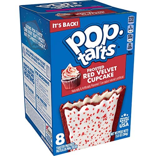 Pop Tarts Frosted Red Velvet Cup Cake 8 Toaster Pastries 384g (USA) - "Red velvet cupcake delight!"