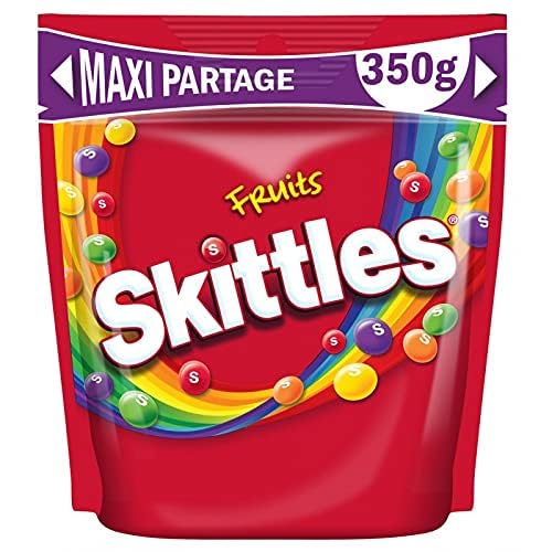 Skittles Vegan Chewy Sweets Fruit Flavoured Sharing Pouch Bag 350g