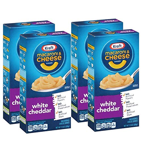 Kraft Macaroni and Cheese Dinner, White Cheddar Pack of 4, x 206 g - "White Cheddar Pack!"