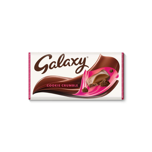 Galaxy Smooth & Creamy Cookie Crumble Milk Chocolate Bar, 114g - Experience the perfect blend of smooth milk chocolate and crunchy cookie crumbles