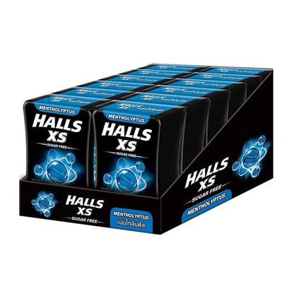 Halls XS Menthol Drops Sugar-Free Candy 12 Pack Box, Menthol, 180g - Menthol drops for instant relief in a sugar-free form.