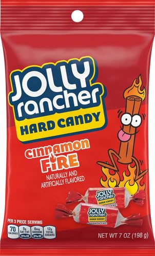 Jolly Rancher Cinnamon Fire! Hard Candy-Peg Bag 7-Ounce Bag - Spice up your day with Jolly Rancher Cinnamon Fire! Hard Candy, 7 oz peg bag.